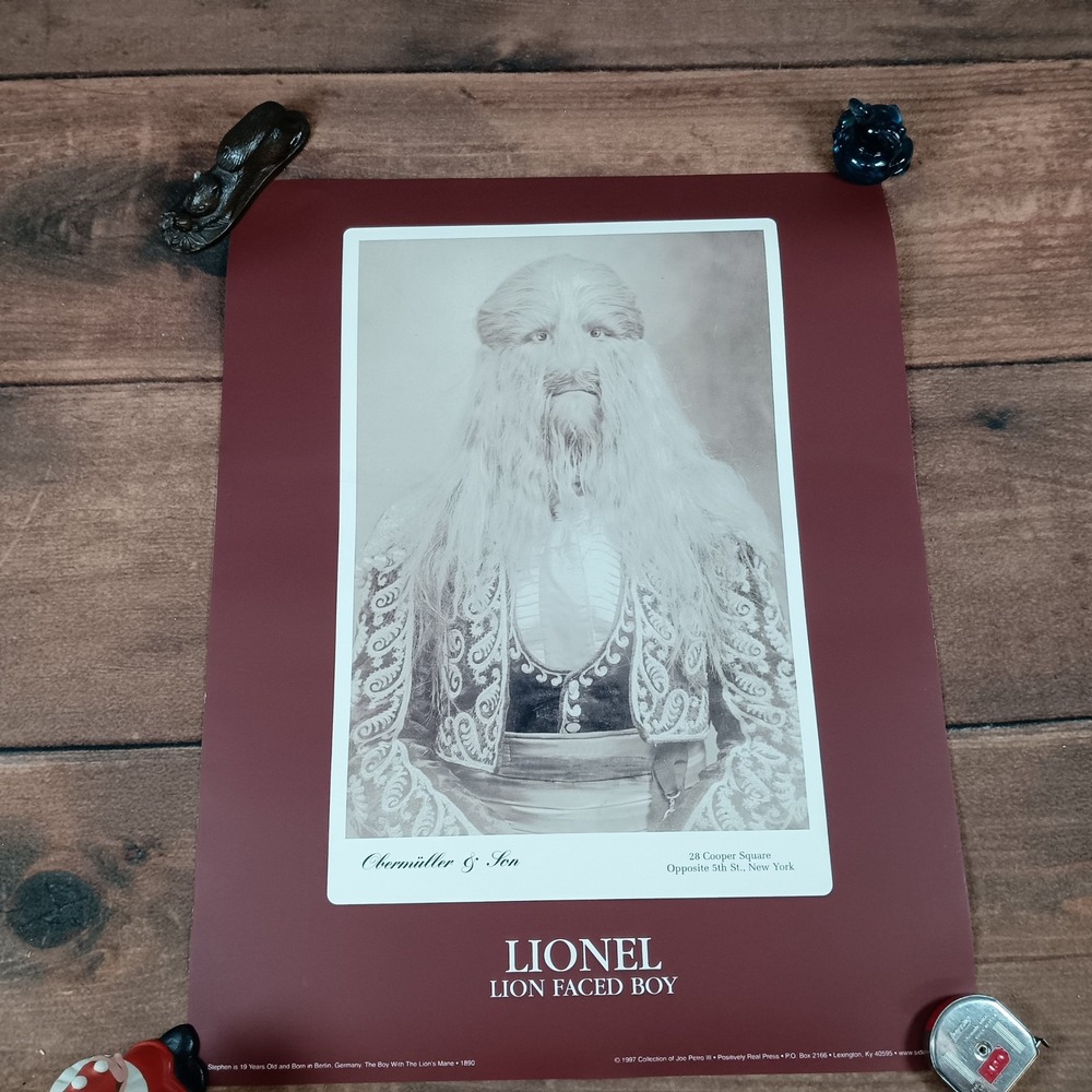 Lionel Lion Faced Boy & Tocci Brothers Sideshow Art Print Poster